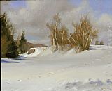 Ted Seth Jacobs Paintings - Tracks in Snow by Jacob Collins